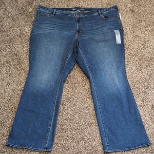 Old Navy Kicker Boot-Cut Mid Rise Plus Size 24- 26 NEW Blue